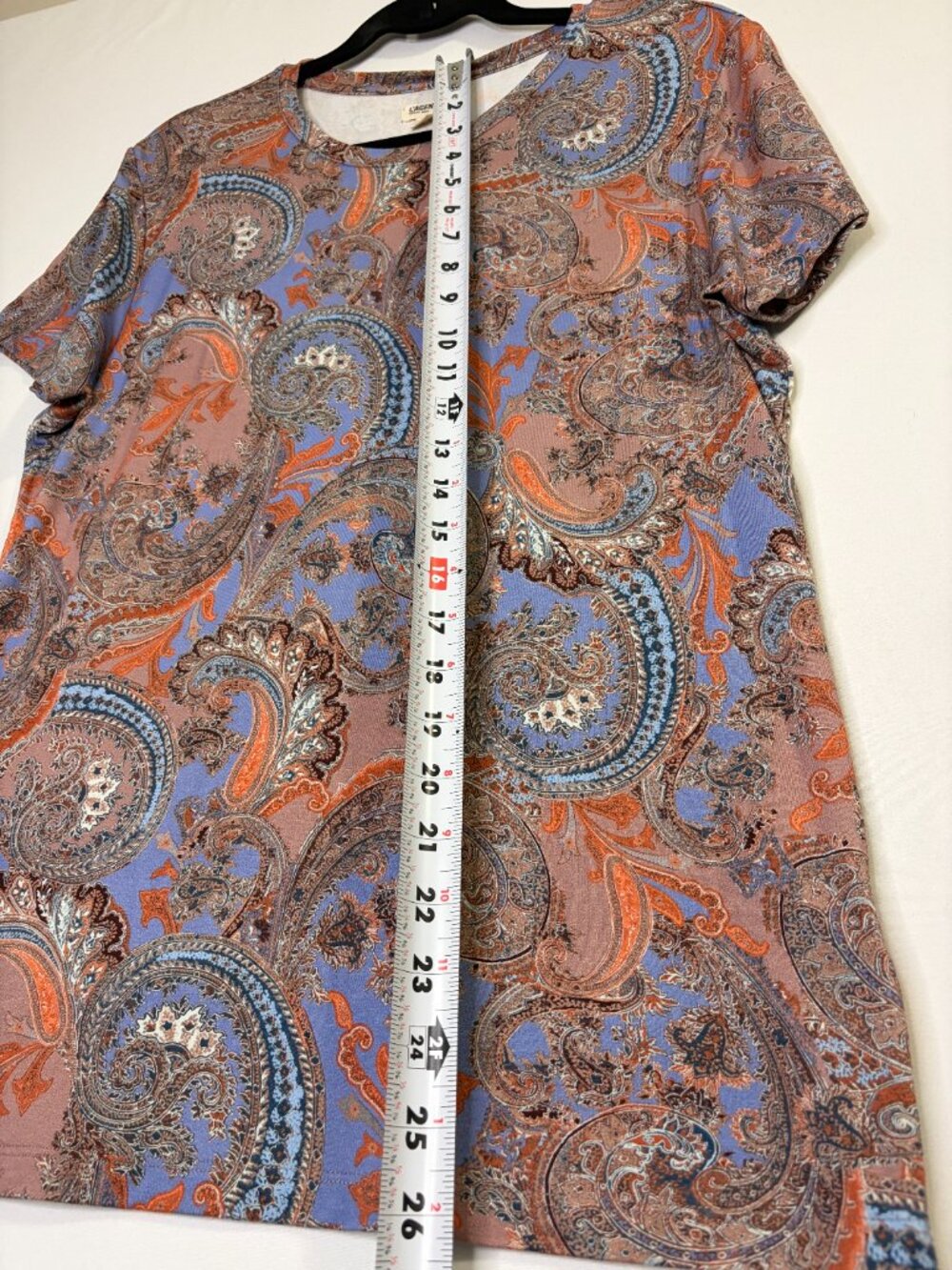 L'AGENCE Ressi Tee in French Paisley Periwinkle XL Rare NWOT New Extra Large - Picture 12 of 14